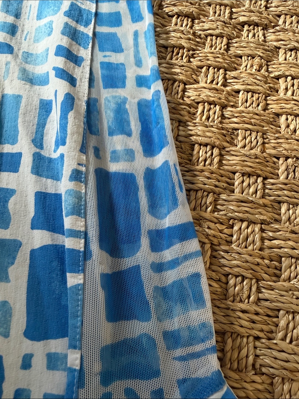 IBKUL Blue & White Long-Sleeve Patterned 1/4 Zip Sun Protection Cool Shirt sz XS - Picture 11 of 12